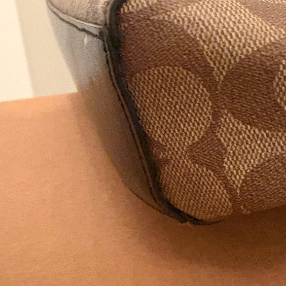 Coach Brown Purse With Leopard Print On Straps set - Picture 16 of 16